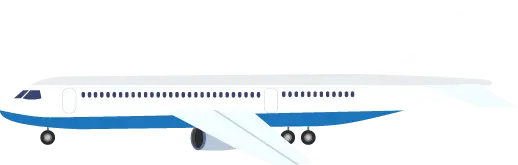 Airplane flying across the sky