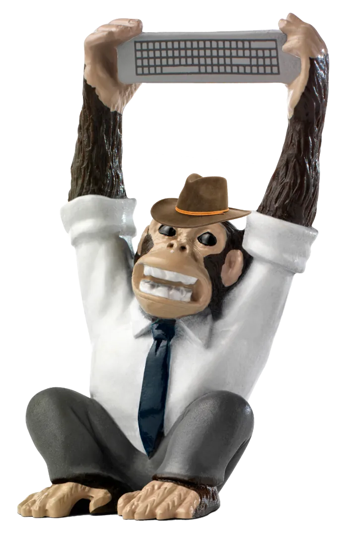 Chimpanzee desk toy