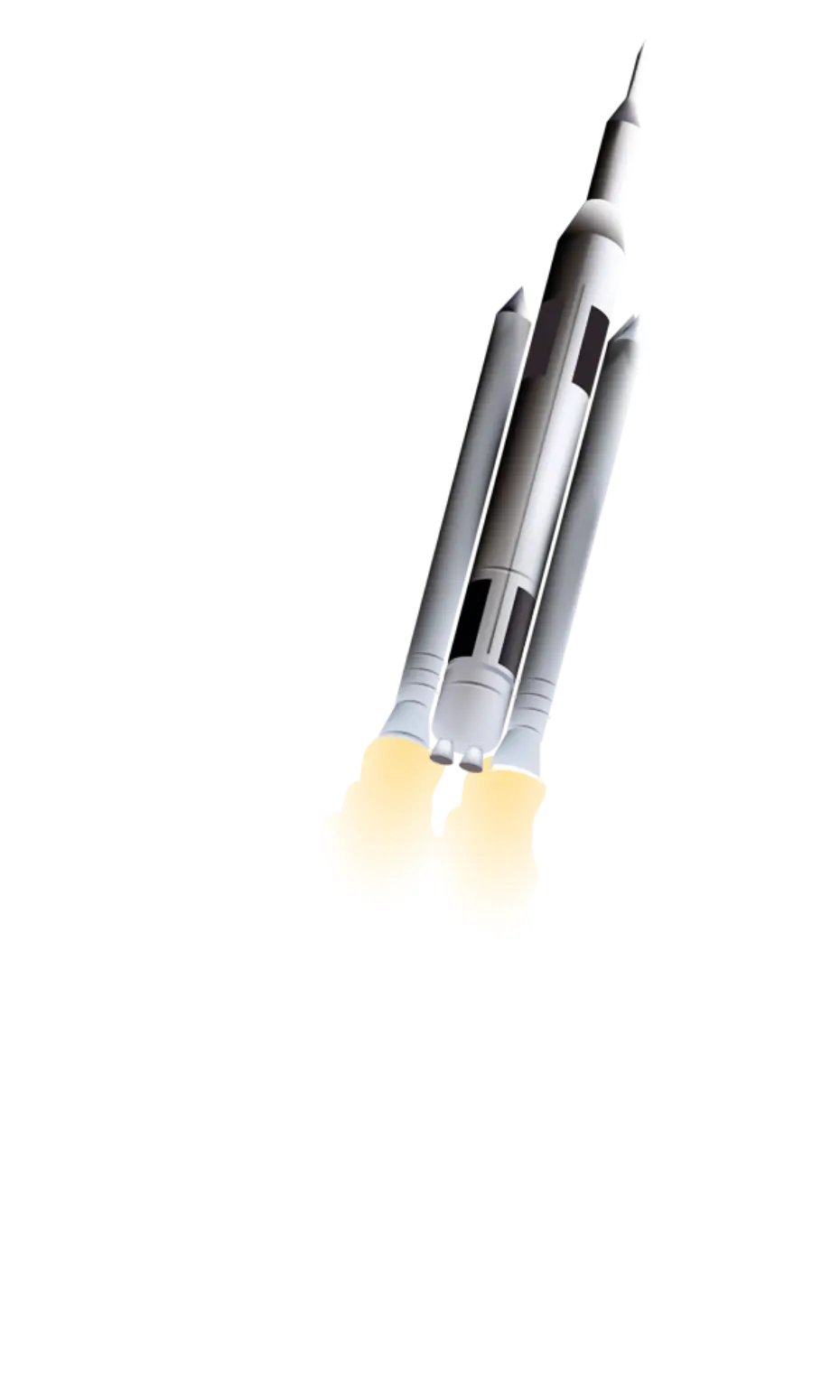 Rocket launching into space